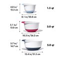 thumbnail image 3 of OXO,plastic Good Grips 3-Piece Mixing Bowl Set ‚Äì Blueberry, Jam & Seltzer Handles‚Äã,4.7 LITERS, Large, 3 of 4