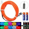 GustaveDesign 16.4ft/5M EL Wire Kit Super Bright Portable Neon Light Wire Glowing Strobing of 360 Degrees of Illumination for Christmas Halloween Party DIY Decoration "Red,16.4ft"