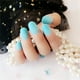 thumbnail image 4 of Qarigey 24 piezas de prensa mate de cabeza redonda pequeña en las uñas DIY uñas acrílicas artificiales Juegos de manicura 14azul, 4 of 4