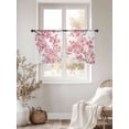 thumbnail image 3 of Spring Peach Flowers Sheer Curtains 45 Inch Length 2 Panels Set Window Treatments, Pink Botanical Floral Leaves Branch Rod Pocket Semi Curtains for Living Room/Bedroom/Kitchen Décor, 104"W x 45"L, 3 of 7
