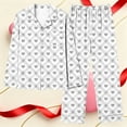 thumbnail image 4 of Caywon Women's Valentine's Day Printed Pajama Set with Pockets, 1 Top + 1 Pants Long Sleeve Collared Homewear Set Casual Comfortable Sleepwear Outfit, 4 of 7