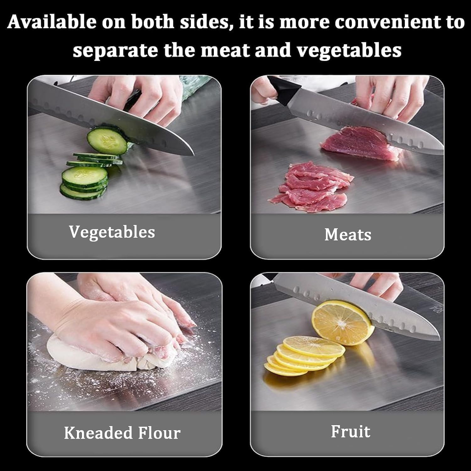 Titanium Cutting Boards For Kitchen, 3Pcs  Cut Titanium Cutting Board, Food Grade Quality,Easy To Clean And Will Not Absorb Odors, Suitable For Kitchen Or Outdoor Camping