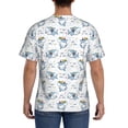 thumbnail image 3 of Vsdgher Party Shark Cute Print Men's Dry Fit Mesh Athletic Shirts Moisture Wicking Tennis T-Shirt Tops, 3 of 9