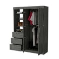 thumbnail image 4 of Miekor Furniture Levi 3-Tier Shelf Armoire Smokey Oak B5A7903, 4 of 6