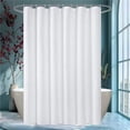 thumbnail image 5 of EMLTHORY Long Shower Curtain Liner 72 x 78 inch,Fabric White Shower Curtain Washable Waterproof Shower Curtains for 78 inches Long Length, 5 of 7