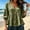 Army Green, variant on Womens V-Neck Cotton Linen Blouse 3/4 Puff Sleeve Tiered Ruffle Hem Pullover Tops Solid Color Casual Loose Flowy Vacation Outfits Purple XL