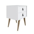 thumbnail image 5 of Manhattan Comfort Amber Nightstand with Faux Leather Button Handles in White (Set of 2), 5 of 7