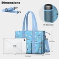 thumbnail image 5 of Teacher Tote Bag,Kirky Hasky Dalmatian Teacher Utility Tote Bag,Large Work Tote Bags for Women with Multiple Pockets,Top Zipper Closure,13.8x10.6x6.7 Inch, 5 of 5
