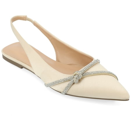

Journee Womens Rebbel Sling Back Pointed Toe Evening Dress Flats
