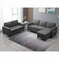 thumbnail image 1 of ijuicy 2-Piece Modern Linen Living Room Furniture Set, Dark Gray, 1 of 8