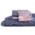 thumbnail image 5 of Organic-Club Paisley Night Cotton Sateen Bedding Set of 4 Full, 5 of 9