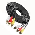 thumbnail image 4 of TV DVD Camera AV Cable 3 RCA Composite Audio Video Cord Adapter Male to Male Signal Connector, 4 of 10