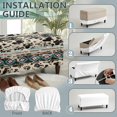 thumbnail image 7 of FOR U DESIGNS Cow Spot Tribal Geometric Aztec Print Ottoman Cover for Flip-Top Storage Stool, Washable Rectangle Foot Chest Chair Slipcover, Anti-Slip Furniture Cover with Elastic Bands, 7 of 7