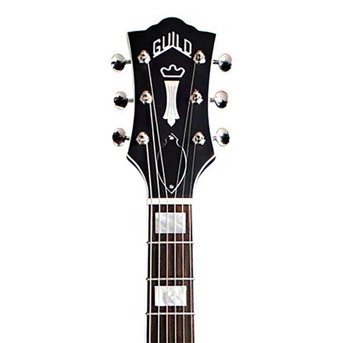 Guild X-175 Manhattan Special Hollow Body Electric Guitar with Arched Spruce Top, Malibu Blue