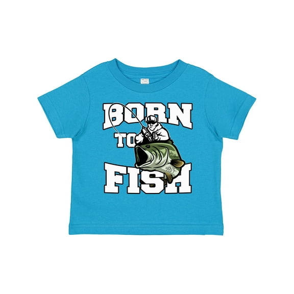 Inktastic Born to Fish Boys or Girls Toddler T-Shirt