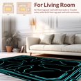 thumbnail image 2 of ODIKA 6'x9' Machine Washable Non-Slip Area Rug, Futuristic Circuit Trace with Abstract High Traffic Rug, Black, 427486, 2 of 7