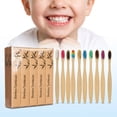 thumbnail image 5 of Toothbrushes Medium Bristles - Family 10 Pack Wooden Toothbrush, 5 of 7