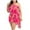 Hot Pink, variant on Formal Plus Size Dresses for Women One Shoulder Sleeveless Dress Vintage Floral Print Dress Casual Bodycon Party Dress