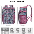 thumbnail image 4 of Colorful Paisley Ethnic Floral Insulated Cooler Backpack, Vintage Boho Retro Abstract Decorative Mandala Pattern Leakproof Waterproof Lunch Bag for Picnic, 4 of 5