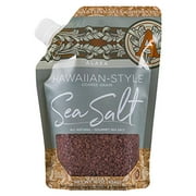 SALTWORKS Artisan Salt Company Alaea Red Hawaiian-style Sea Salt, Coarse Grain, Pour Spout Pouch, 16 Ounce