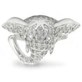 thumbnail image 3 of Rhodium Brass Ring with Top Grade Crystal in Jet for Women Style 0W280, 3 of 7