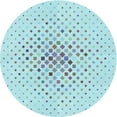 thumbnail image 1 of Ahgly Company Indoor Round Patterned Northern Lights Blue Area Rugs, 3' Round, 1 of 1