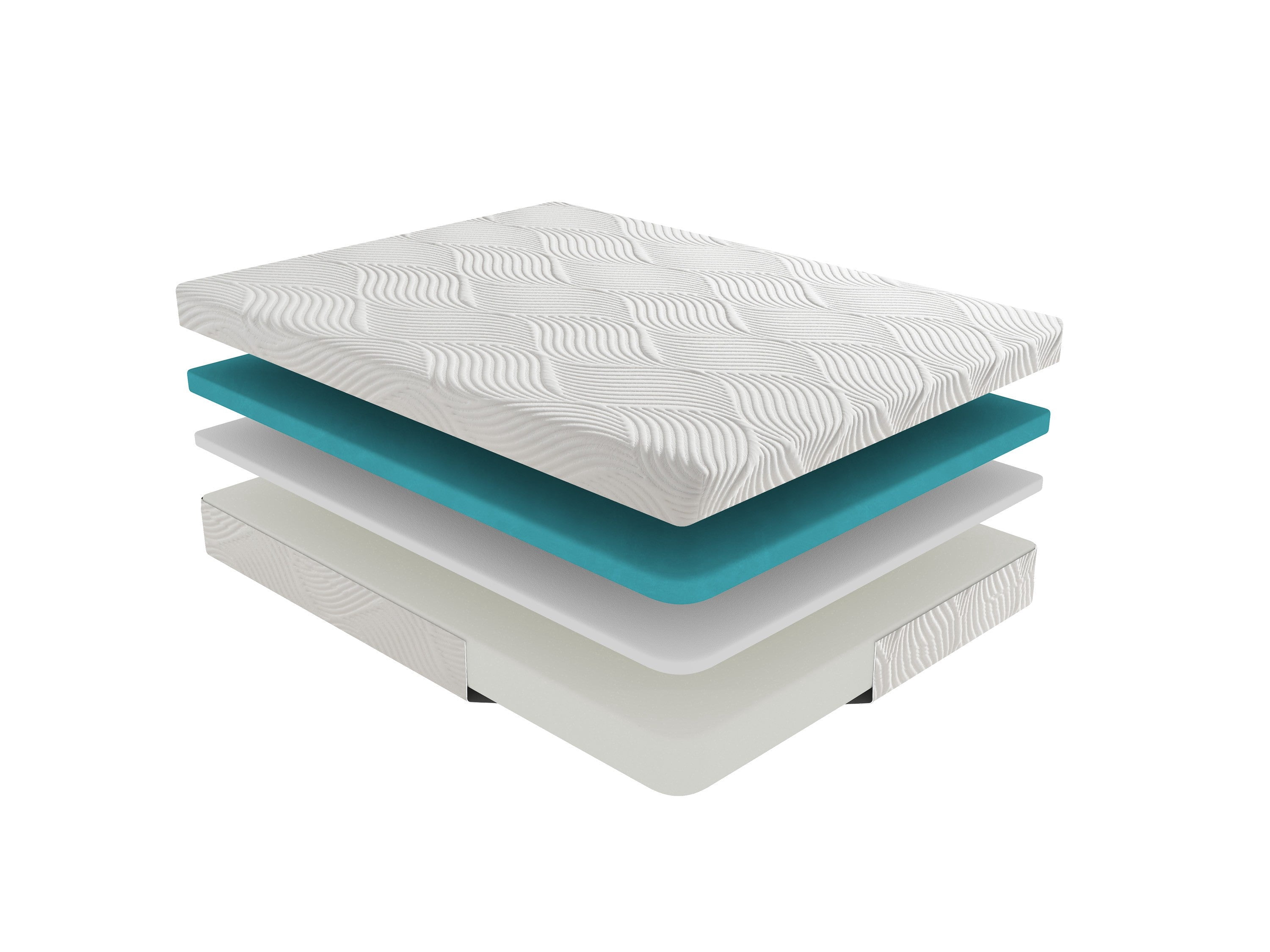 10 in. King Size Mattress Triple Layer Foam Comfort, Gel Memory Foam Mattress in a Box