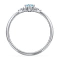 thumbnail image 4 of Birthstone Oval Ring with Shoulder Accents - Blue Topaz (December), 4 of 5