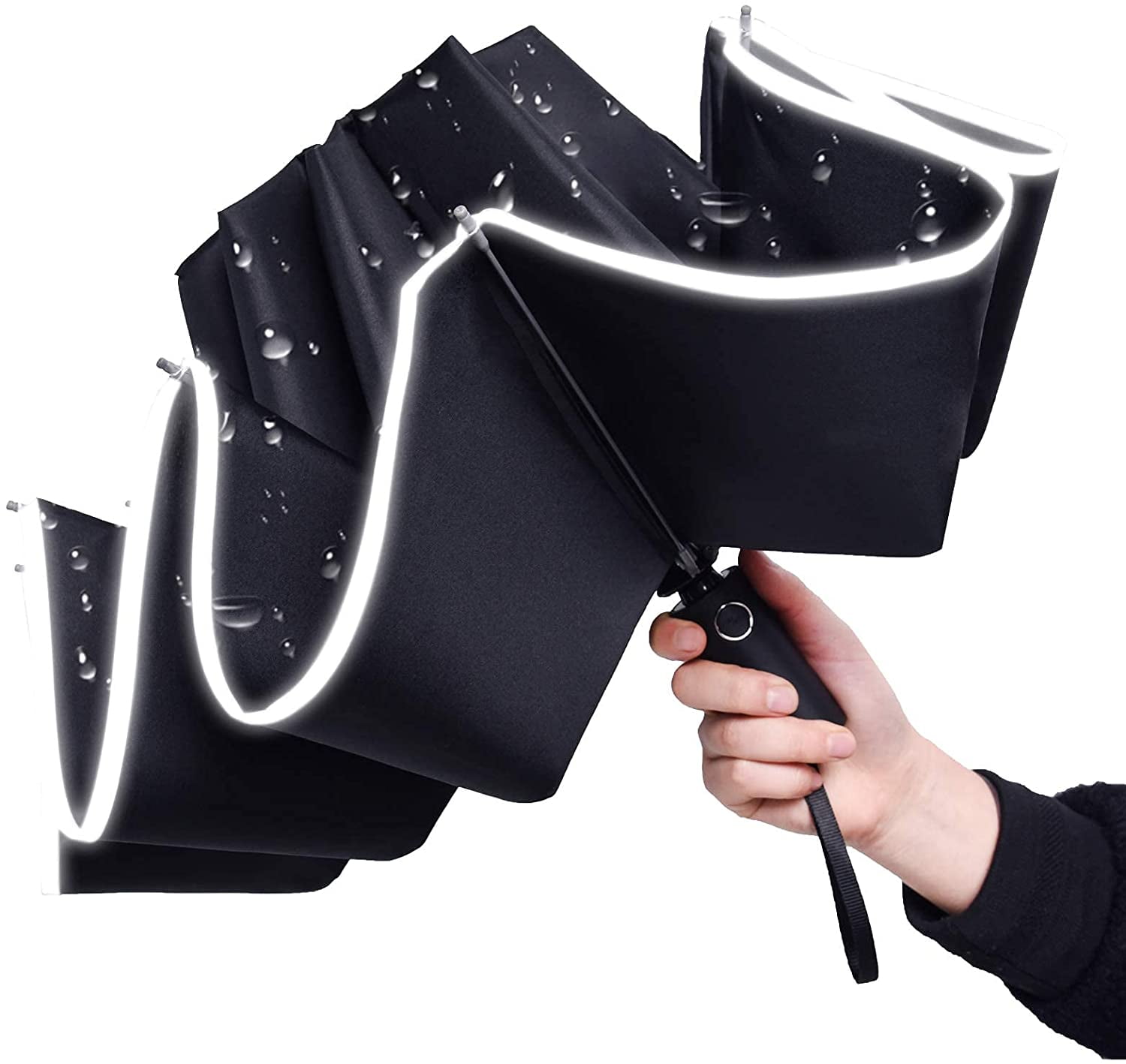 Windproof Umbrella Compact Big for Rain Heavy Duty Travel Folding