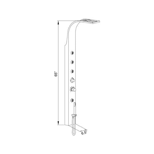 Ariel A303 Stainless Steel Shower Panel With Thermostatic Ariel A303 Stainless Steel Shower Panel With Thermostatic