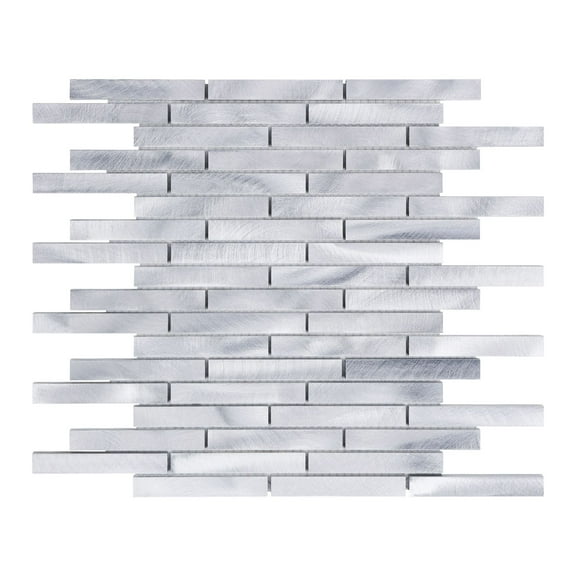 Modket TDH330AL Aluminum Metal Swirling Brick Joint Modern Mosaic Tile Kitchen Bath Backsplash