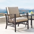 thumbnail image 4 of Oakland Living EGYPT-REGIS-5PC-AC 42 in. Outdoor Aluminum Square Fire Table Set with Four Deep Seating Rocking Chair - 5 Piece, 4 of 10