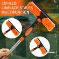 thumbnail image 2 of 4.3m Limpiador de Ventanas, Kit de Limpieza de Ventanas 2 En 1, con Dos Paños de Recambio, con Barra de Extensión, Cabezal Giratorio de 300°, para Ventanas Altas Interiores y Exteriores (Naranja), 2 of 4