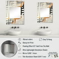thumbnail image 4 of Designart "Sunset Collage Gold and Grey Brilliance III" Abstract Collages Oversized Wall Mirror - Modern Abstract Bathroom Decorative Wall Mirror - Multiple Color Options, 4 of 6