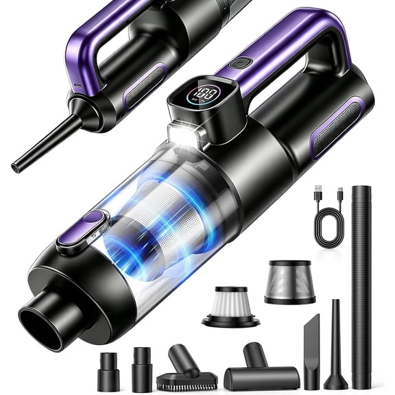 Voice-tank 4-in-1 Cordless Car Vacuum, 18000Pa Powerful Handheld Vacuum with Brushless Motor, Portable Mini Vacuum Cleaner for Car Interior, Pet Hair, Home & Office, Rechargeable