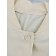 thumbnail image 5 of Plus Size Bomber Jacket for Women – Lightweight Solid Color Casual Outerwear with Faux Pocket Detail, 5 of 7