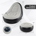 thumbnail image 3 of Costway Inflatable Lounge Sofa with Ottoman, Portable Air Sofa for Adults with Flocked Surface, 3 of 10