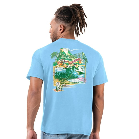 Men's Margaritaville Light Blue Houston Texans Time Flies T-Shirt