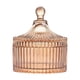 thumbnail image 2 of Vintage Ribbed Glass Jars With Lids Candy Trinket Storage Containers, 2 of 5