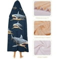 thumbnail image 4 of Shark Gifts, Shark Pattern Wearable Flannel Blanket Hoodie, Flannel Cloak Hooded Blanket Poncho, 4 of 6