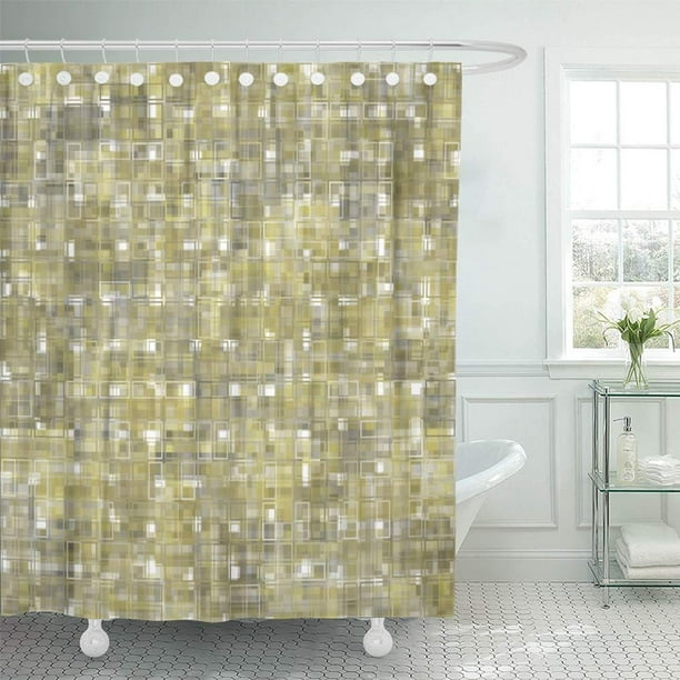 PKNMT Colorful Sparkle Bright Abstract Mosaic Gold Pattern with Gloss