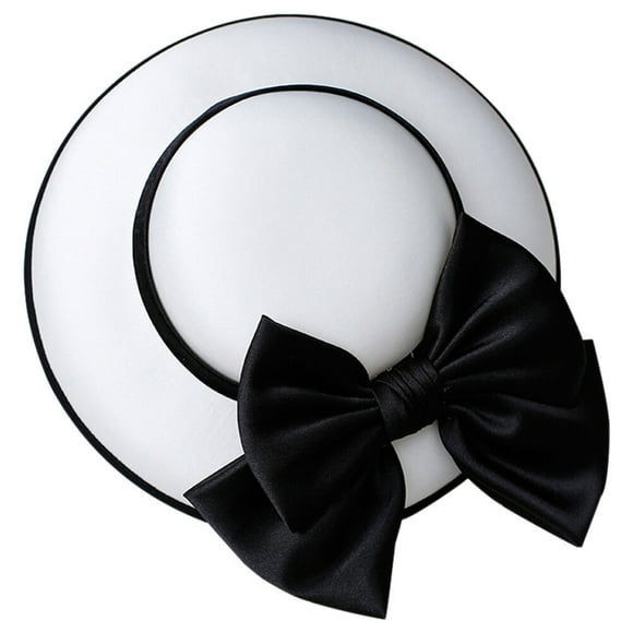 1 Pce Chapeau Rétro Style Français Accessoires Cheveux Noble Fille (Blanc)