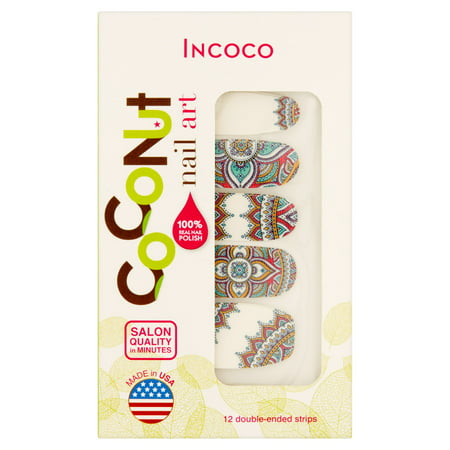 Nail Art de noix de coco par Incoco Nail Polish Strips, Chill Out, 12 count
