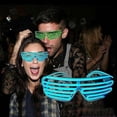 thumbnail image 4 of Neón Led Light Up Shutter Gafas intermitentes Gafas para discoteca Halloween Rave Party Disco, 4 of 4