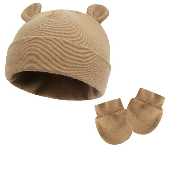 Coerni Toddler Beanie Kids Winter Hats Baby Gloves and Hat Two Warm Baby Padded Tire Cap Glove Set Girls Hat