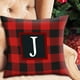 thumbnail image 1 of RKSTN christmas pillow covers Twenty Six Letters Christmas Pillowcase Peach Skin Print Cushion Cover Plaid Cushion Pillowcase, 1 of 3