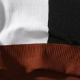 thumbnail image 5 of COSFO Long Sleeve Mens Sweaters for Cold Weather Colorblock Crew Neck Ribbed Knit Brown Sweaters Drop Shoulder Mens Pullover Sweater, 5 of 6