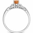 thumbnail image 3 of 10K White Gold Citrine And Diamond Ring (Size 7) Made In India 10xb296, 3 of 6