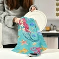 thumbnail image 6 of Dreamtimes Marine Style Mermaid Kitchen Towels Set of 4 Dishcloths Hand Towels Tea Towels Ultra Absorbent for Cleaning Washing Drying Dishes Tableware 28'' x 18'', 6 of 7