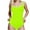 Yellow, variant on CaComMARK PI Sale One Piece Swimsuit for Women High Waisted Tummy Tuck Ribbed Sexy Slim One Piece Swimsuit Army Green L